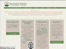 Sites similar to sustainablesettings.org