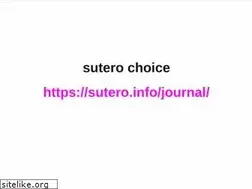 Sites similar to sutero.info