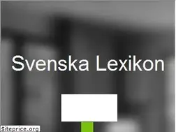 Sites similar to svenska-lexikon.se