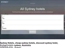 Sites similar to sydneyhotelsearch.com