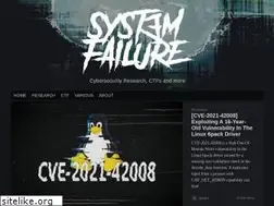 Sites similar to syst3mfailure.io