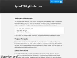 Sites similar to syuu1228.github.io