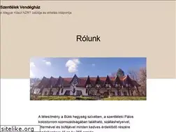 Sites similar to szentlelekvendeghaz.hu