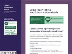 Sites similar to tabelanutricionalgratis.com.br