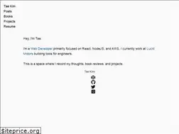 Sites similar to taekim.dev