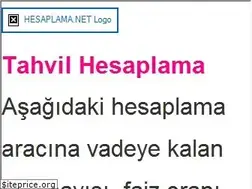 Sites similar to tahvil-getirisi.hesaplama.net