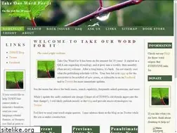 Sites similar to takeourword.com