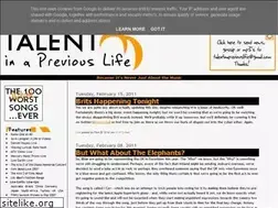 Sites similar to talentinapreviouslife.blogspot.com