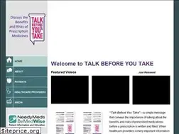 Sites similar to talkbeforeyoutake.org