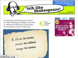 Sites similar to talklikeshakespeare.org