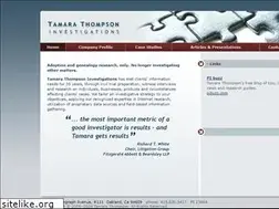 Sites similar to tamarathompsoninvestigations.com