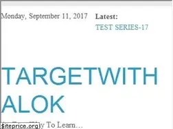 Sites similar to targetwithalok.com