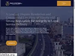 Sites similar to tayooyetibolaw.com
