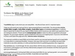 Sites similar to teachbible.org
