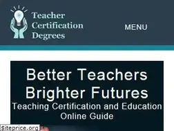 Sites similar to teachercertificationdegrees.com