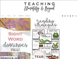 Sites similar to teachingelementaryandbeyond.com