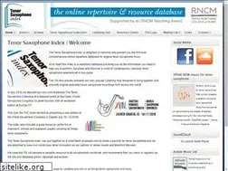 Sites similar to tenorsaxindex.info