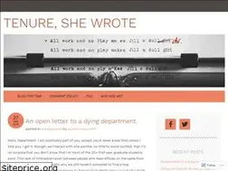 Sites similar to tenureshewrote.wordpress.com