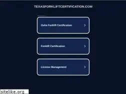 Sites similar to texasforkliftcertification.com