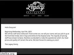 Sites similar to thailegacyrestaurant.com