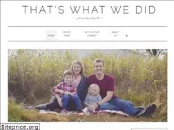 Sites similar to thatswhatwedid.com