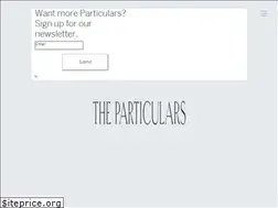 Sites similar to the-particulars.com