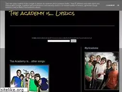 Sites similar to theacademyislyrics.blogspot.com