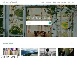 Sites similar to theartofsimple.net