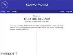 Sites similar to theatrerecord.org