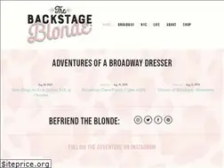 Sites similar to thebackstageblonde.co