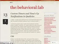 Sites similar to thebehaviorallab.wordpress.com