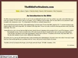 Sites similar to thebibleforstudents.com