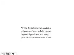 Sites similar to thebigwhisper.com