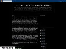 Sites similar to thecareandfeedingofponies.blogspot.com
