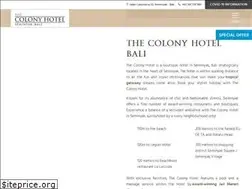 Sites similar to thecolonyhotelbali.com