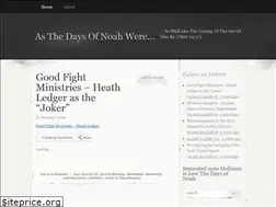 Sites similar to thedaysofnoah.wordpress.com