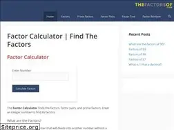 Sites similar to thefactorsof.com