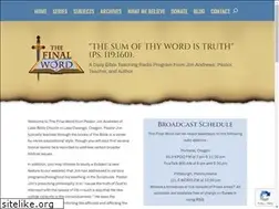 Sites similar to thefinalwordradio.com