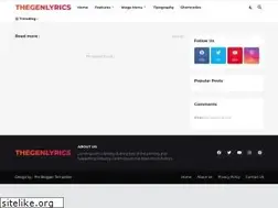 Sites similar to thegenlyrics.com