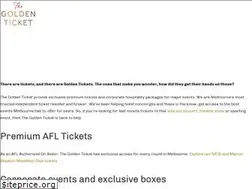 Sites similar to thegoldenticket.com.au