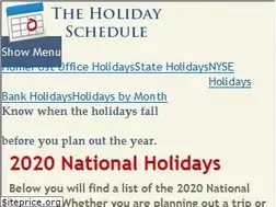Sites similar to theholidayschedule.com