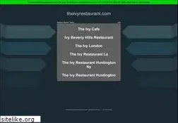 Sites similar to theivyrestaurant.com