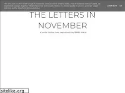 Sites similar to thelettersinnovember.blogspot.com