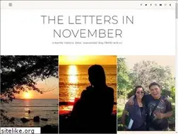 Sites similar to thelettersinnovember.com
