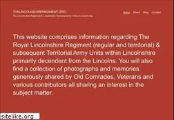Sites similar to thelincolnshireregiment.org