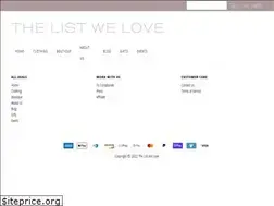 Sites similar to thelistwelove.com