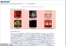 Sites similar to thelyricarchive.com