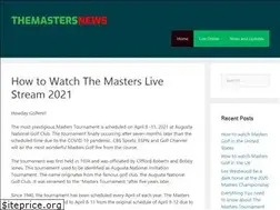 Sites similar to themastersnews.com