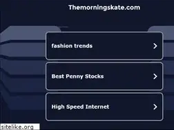 Sites similar to themorningskate.com