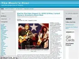 Sites similar to themusicsover.com